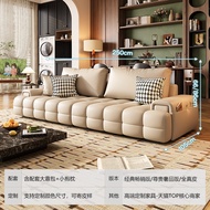 Genuine Leather Three-Seater Sofa