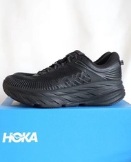 【👞全新原盒】HOKA ONE ONE Bondi 7 邦代7 戶外 低幫跑步鞋 黑色