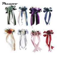 [Phenovo] Aisle Chair Backrest with Floral Pattern, Wedding Aisle Decoration for Party Decoration