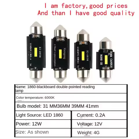 Super Bright Festoon CSP LED Bulbs Dome Light Door Lamp Reading Dome Lights Reading Lamps 30MM/36MM/