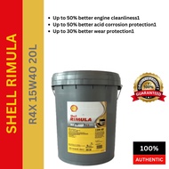 550044361 SHELL RIMULA R4X 15W40 CI-4 (20 liters) - Heavy Duty Diesel Engine Oil - SHELL 15W40 CI-4,