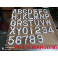 5MM Extra White Mahjong Car Plate Wordings Number Plate kereta /car (1pc) Nombor Plat Kereta Mahjong