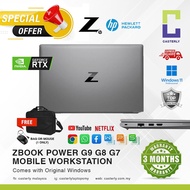 FREE 🎁 HP ZBOOK POWER G9 G8 G7 G6 G5 G3 15.6" FHD High Performance Laptops Murah NVIDIA RTX A2000 A1