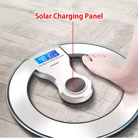 Smart Weight Scale Bluetooth LCD Display Light Energy Automatic Charging Rechargeable Home Weight Me