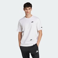 adidas Lifestyle Lounge Slides Graphic Tee Men White JJ3999