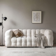 North Nordic style fabric sofa | Cream lamb fleece fabric sofa | Marshmallow Block sofa | #113.86.YZHJ.001