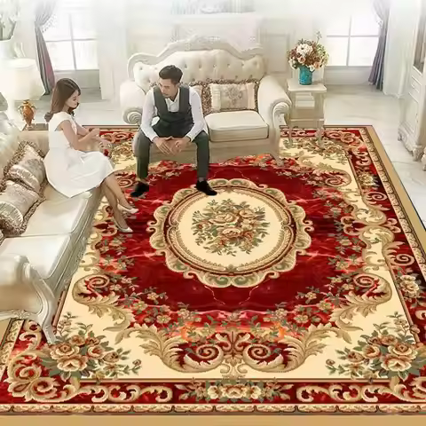 European Carpet In The Living Room Turkey Tapis Sofa Coffee Table Mat Lounge Rug Bedroom Carpet Deco