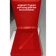 ORIGINAL POH KONG 1-5GRAM GOLD BAR (POH KONG) 12CM X 8CM GOLD BAR BOX