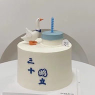 Trendy Ins Style 30th Birthday Cake Decoration Candle Male Version Husband Figure Ornament Gag Gift 