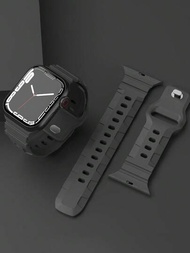 1入組男女運動矽膠錶帶，適用於Apple Watch Band 44mm 42mm 40mm 38mm 41mm 45mm 49mm時尚智能手錶腕帶，適用於Series 9 Ultra SE 8 7 6 5 4 3 2 1，智能手錶錶帶兼容Apple Watch Band手鍊手錶帶鑲嵌物