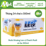 Thùng 24 chai - Nước khoáng có ga vị Chanh Muối 350ml - LEO. Shop Mint Mint.