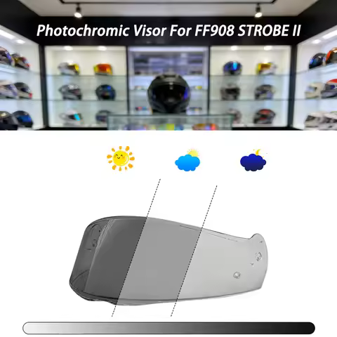 FF908 Helmet Photochromic Visor For LS2 FF908 Strobe II Motorcycle Helmet Visors Automatically hromi