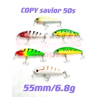 🔥READY STOCK🔥COPY SENSES SAVIOR 50s 55mm/6.8g sinking minnow sebalau killer fishing lure