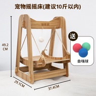Swinging Cat Cradle Bed Swing Frame Wooden Chair Nest for Kittens Pet Swinging Bed Catswing Cat Furn