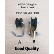 KDK Panasonic Ceiling Fan Bush + Hook / Fan Pipe Clip + Bush