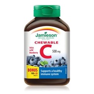 Jamieson - 維他命 C 咀嚼片 (500 毫克) 藍莓味 120 粒 (參考效期: 11/2025*)