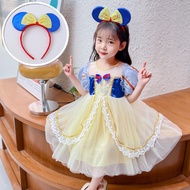 Snow White dress for kids summer frozen dress for girls puffy dress birthday dress
