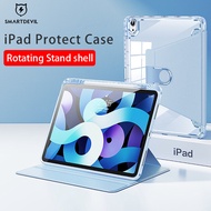 SmartDevil iPad Case for iPad Pro 11 inch iPad 10.2 inch iPad Air 5 iPad Air 4 10.9 inch Folding Magnetic Airbag Protect for 2022/2021/2020 Silicone Case with Pencil Holder Tablet Case