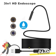 PA-HOME HD Inspection Camera, IP67 Waterproof 408P/720P/1080P Inspection Camera, 3 in 1 LED Light Un
