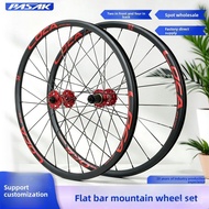 Mountain bike quick-release wheelset 26/27.5 inch 4 bearing flat spoke six-bolt disc brake wheel 11/