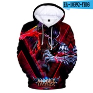 <SJ>2022Men's mobile Legend 3D hoodies jacket plus size available 2xs-6xl NbkX