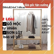 General Warehouse Price 2-Tier and 1-Tier A-shaped Clothes Rack Shelves Imported Pine Wood_Korean St