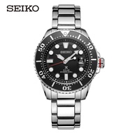 Seiko watch PROSPEX series Japanese black plate water ghost luminous chronograph diving quartz solar men's watches SNE437J1