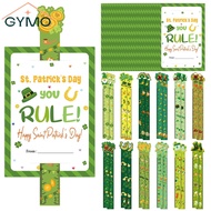 [GYMO] 24 Sets St. Patri's Day Gifts Bulk Shamro Luy Clover Rulers With Cards Irish Day Ireland Gift