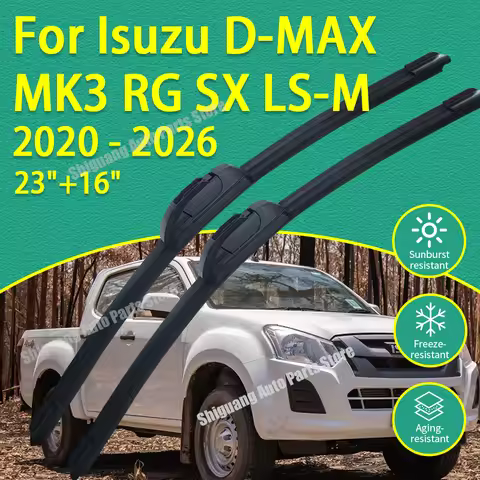 Front Silicone Coating Wipers for Isuzu D-MAX MK3 RG SX LS M 2020 - 2026 Car Wiper Windshield Windsc