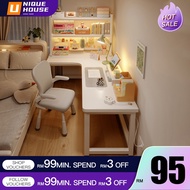 L Shape Table Study Table Meja Belajar 180CM Gaming Table Corner Desk White Computer Table Office Ta