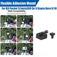 Adhesive Mount for DJI Pocket 3 Stand Flexible Bracket Base Quick-Release Outdoor For insta360 Go 3/Gopro Hero 9/10 Stable Base
