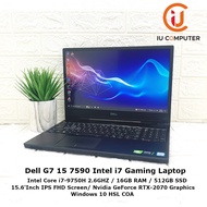 DELL G7 15 7590 GAMING INTEL CORE I7-9750H 16GB RAM 512GB SSD RTX2070 USED LAPTOP REFURBISHED NOTEBO