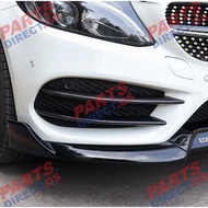 Mercedes W205 C class ABS Carbon front bumper canard trim splitter spoiler car accessories