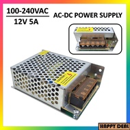 Professional Power Supply AC 110-220V To DC 12V 5A 60 Watt Transformer Adapter Adaptor