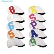 BACK2LIFE Golf Iron Headcover Sports Durable Protective Cover Training Equipment With Number Design 