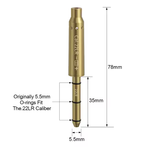 Pistol and Rifle Calibrator Cal.22LR Red Laser Calibration Tool - Hunting Accessories Training Shoot