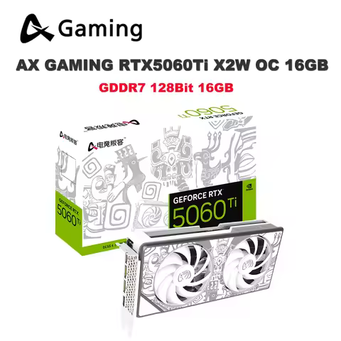 AX GAMING GeForce RTX 5060TI X2W OC 16GB Graphic Card 8GB 16GB GDDR7 128Bit rtx 5060 ti 8Pin 28Gbps 