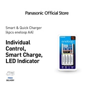 Panasonic eneloop Smart & Quick Charger + 4X Rechargeable AA Battery K-KJ55MC40T5