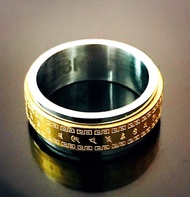 แหวนหทัยสูตร แหวนพระสูตร 2 กษ งานสแตนเลส18k หมุนได้ แหวนมงคล แหวนนำโชค โดนน้ำได้ ไม่ลอกไม่ดำ