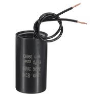 PATIKIL 15uf CBB60 Run Capacitor, AC 450V 2 Wires 50/60Hz Motor Running Capacitor 61x34x61, Black