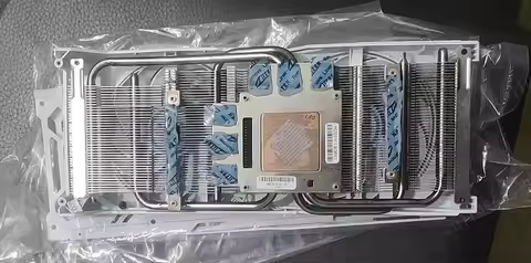 Original GPU Heatsink Cooler with White Backplate, Compatible with Sapphire RX 6700 XT RX 6750 XT Gr
