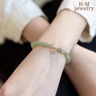 Gelang Tangan Manikmanik Batu Giok Hetian Warna Hijau Untuk Wanita