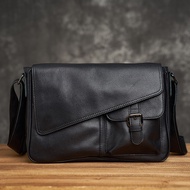 Genuine Leather Men Shoulder Bag Vintage Messenger Bags Male Crossbody Bags Mans Handbag Sling Bag F