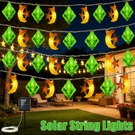 Solar Ketupat Bulan Bintang Lampu Hiasan Raya Lampu Ramadan Solar Untuk Taman Rumah