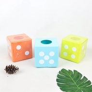 MN - Dice Motif tissue box Plastic tissue box/ Dice-shaped tissue box/