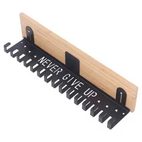 Medal Display Shelf Wall Mounted Keys Storage Hook 20 Hooks Award Display Hanger Multifunctional Dis
