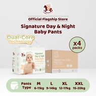 [Bundle of 4] Iconic Babycare Signature Day & Night Baby Diaper Pants M176/L152/XL128/XXL112