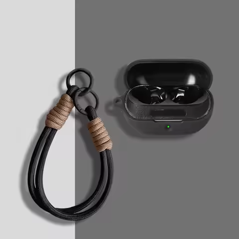 New Silicone Earphone Case With Landyard For SoundPeats Air 6 HS Shockproof Full Cover Fundas
