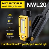 NITECORE NWL20 USB-C Rechargeable Work Light 180 Adjustable Multifunctional Triple Output Floodlight