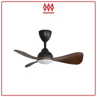 Alpha Alkova MILI-3B/33 LED 33 Inch DC Motor Ceiling Fan with LED Lighting (Walnut) | ESH
